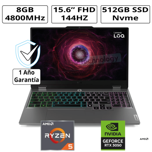 490378-Laptop Gamer Lenovo LOQ 15ARP9 - 83JC00MJLM-(1)-06 Laptop Gamer Lenovo LOQ 15ARP9 | 83JC00MJLM
