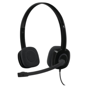 0030451 "AUDIFONOS (HEADSET) LOGITECH H151 STEREO BLACK + ADAPTADOR"