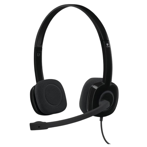 "AUDIFONOS (HEADSET) LOGITECH H151 STEREO BLACK + ADAPTADOR"