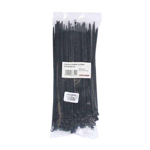 "BOLSA DE CINTILLO 200X3.6MM NEGRO, 100PCS
MARCA: CHS
COLOR: NEGRO
MATERIAL: PVC
GARANTIA: 30 DÍAS"
