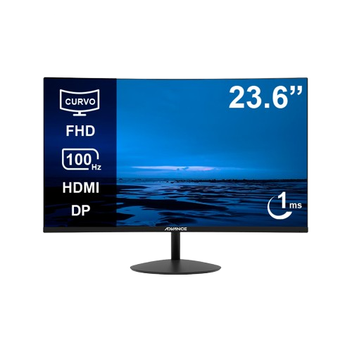 452660 Monitor Curvo Advance ADV-2452S 23.6” FHD VA 100Hz 1ms HDMI DP