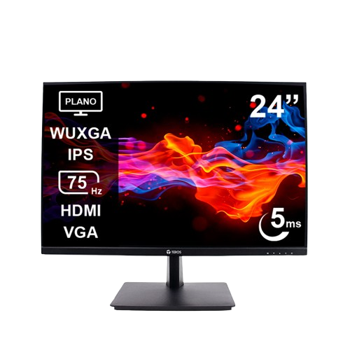 MONITOR PLANO TEROS TE-2419CS 24 WUXGA IPS 75HZ 5MS HDMI VGA"