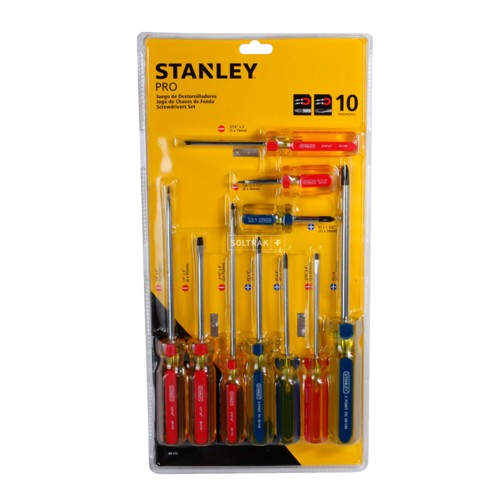 614119 "JUEGO DE 10 DESTORNILLADORES PRO STANLEY"